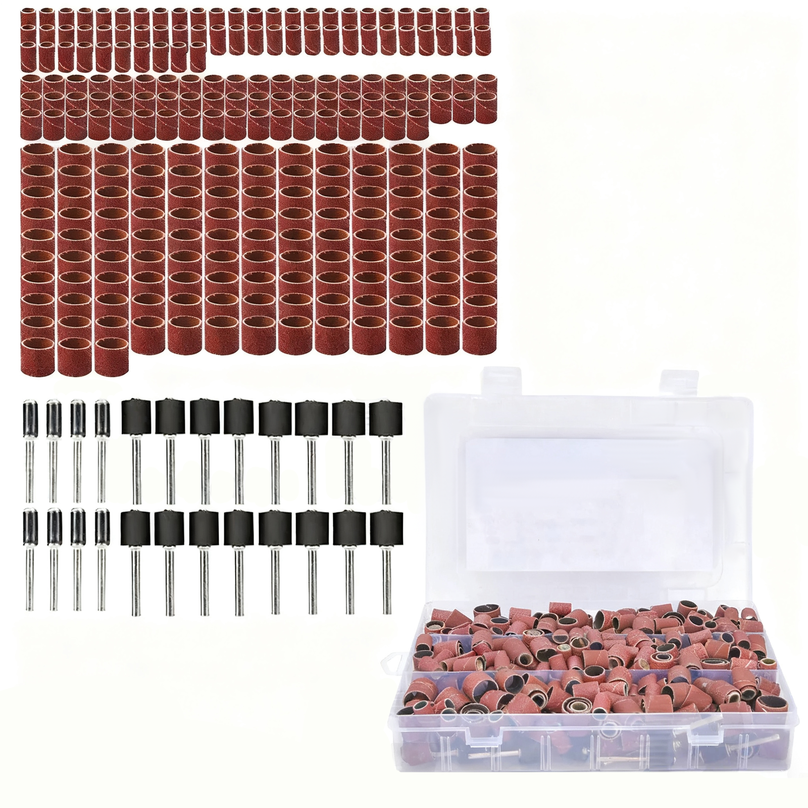 384Pcs Sanding Drum Kit Nail Sander Drill Bit For Dremel Accessories Rotary Tool