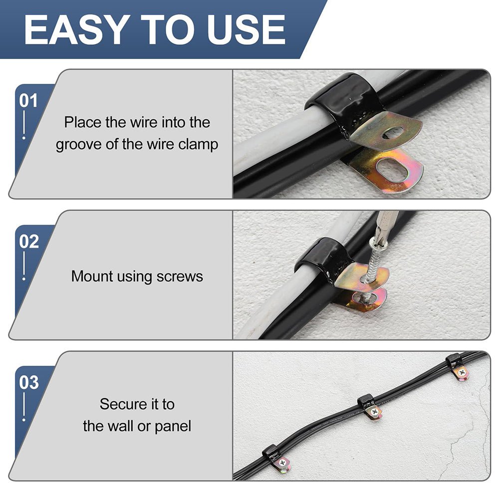 Unlined P Clips 4mm - 50mm Hose Conduit Tubing Cable Holder Insulating hose clamp - HomeDIYer