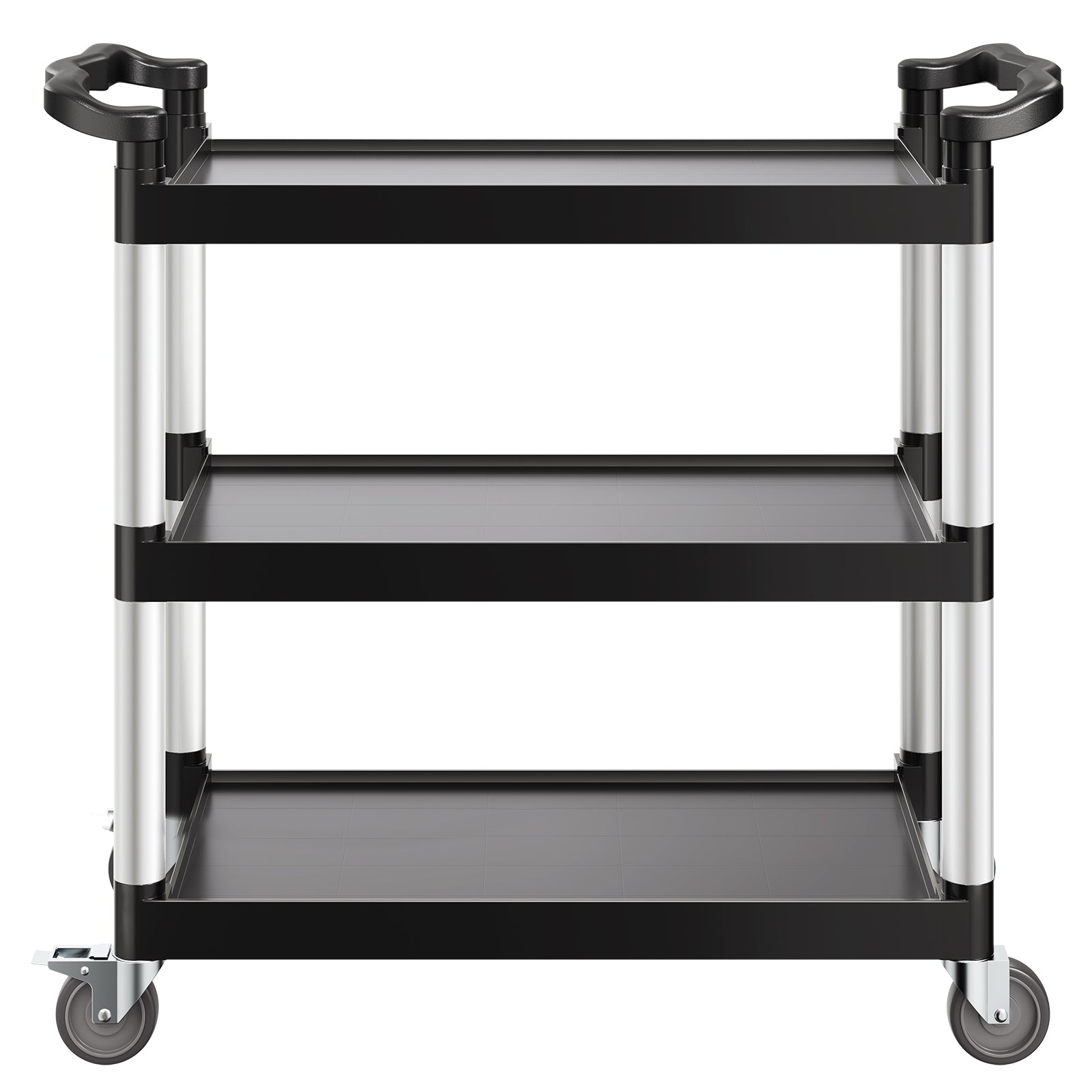 Heavy Duty Utility Cart 500 lbs Capacity 3-tier Service Cart with Wheels