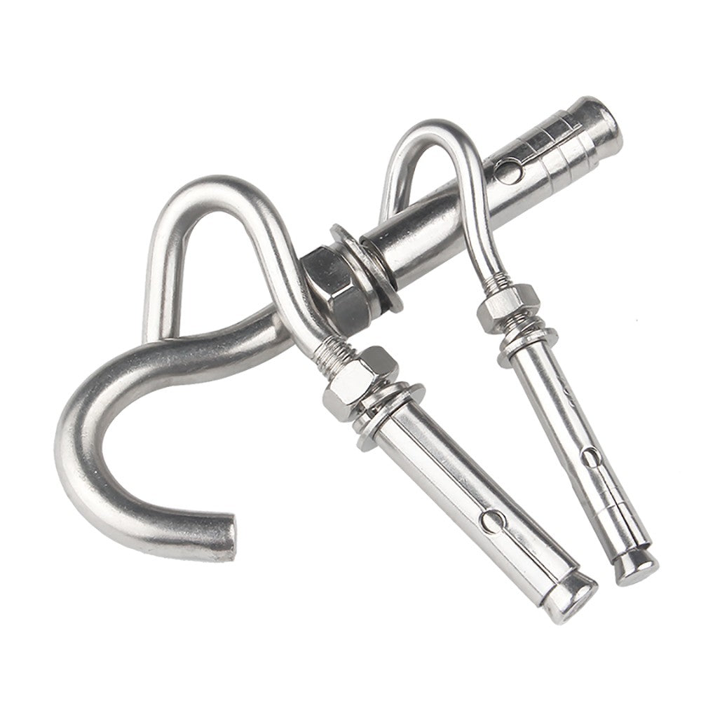 Open Hook Eye Bolt Shield Anchor Expansion Bolts — M6 M8 M10 M12