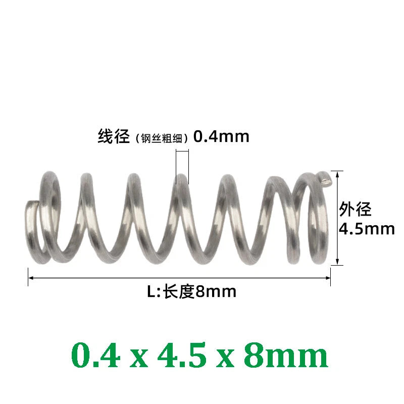 Compression Spring 0.2-0.5mm Wire Diameter Pressure Small Spring Stainless Steel