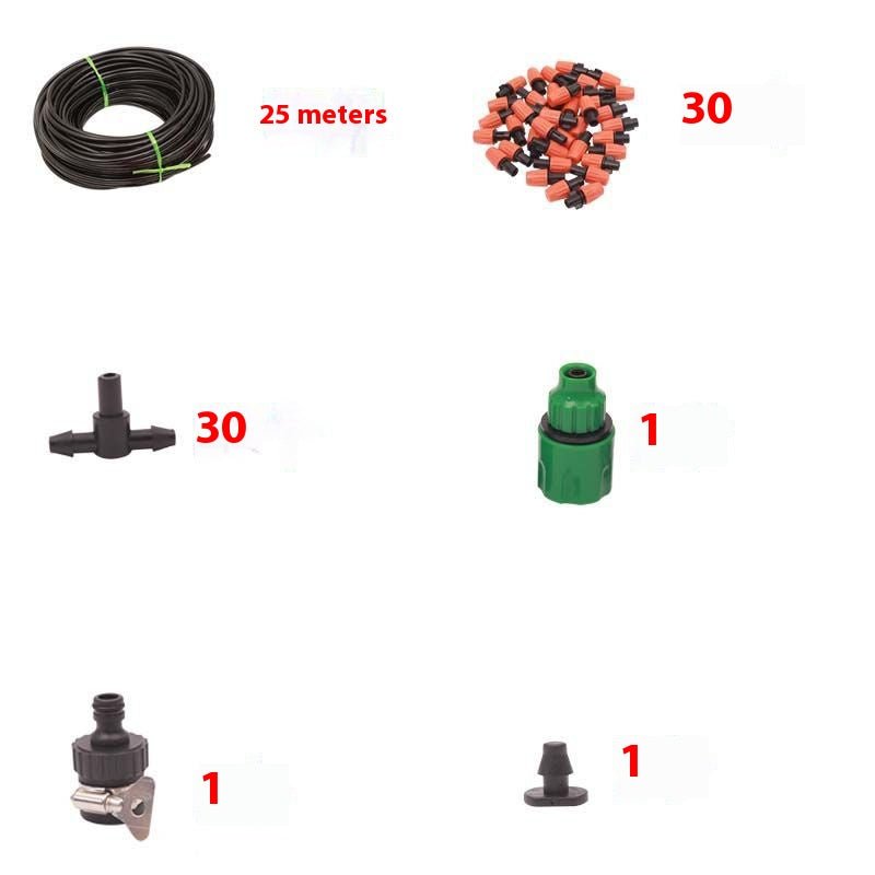 Gardening irrigation equipment 1/4 - inch Mist Irrigation Kits Accessories Plant Watering System Spray automatic watering atomization spray water diameter 30cm - HomeDIYer