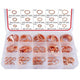 150 PCS Copper Crush Washer Gasket Set Flat O Ring Seal Assortment Kit M5 to M22