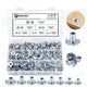 150pcs M4 M5 M6 M8 Thickened Steel Four Claws Speaker Nut Blind Pronged Insert T-nut Wood Furniture Nut Assortment Kit Set