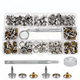 152pcs Snap Fasteners Press Studs Kit Poppers Buttons Tool Set Heavy Duty 15mm