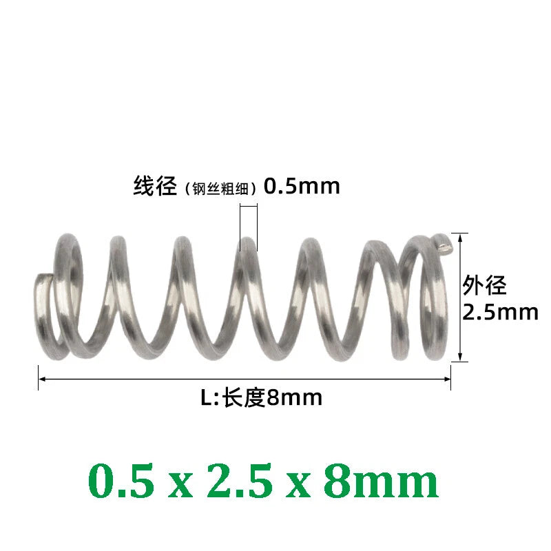 Compression Spring 0.2-0.5mm Wire Diameter Pressure Small Spring Stainless Steel