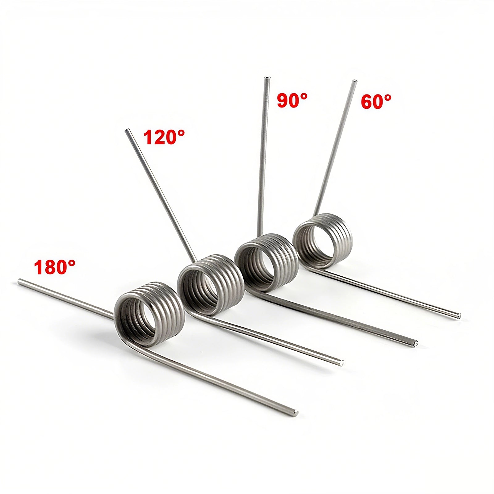 Torsion Spring 3 - 9 Coil (10 pcs), 1.6mm Wire dia, 8 ~ 18mm OD, Left spring Steel - HomeDIYer