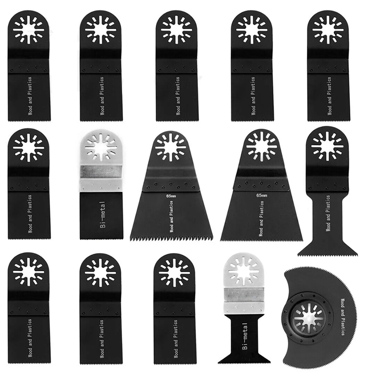 15x Universal Oszillierende Sägeblatt 34-88mm Multi Tool Klingen Holz Metall Cutter