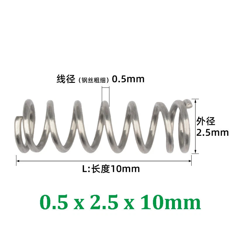 Compression Spring 0.2-0.5mm Wire Diameter Pressure Small Spring Stainless Steel