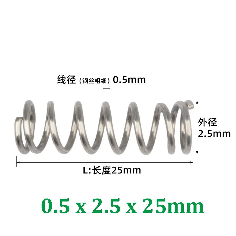 Compression Spring 0.2-0.5mm Wire Diameter Pressure Small Spring Stainless Steel