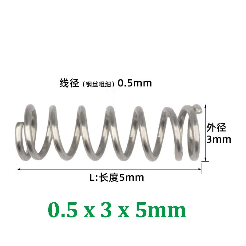 Compression Spring 0.2-0.5mm Wire Diameter Pressure Small Spring Stainless Steel