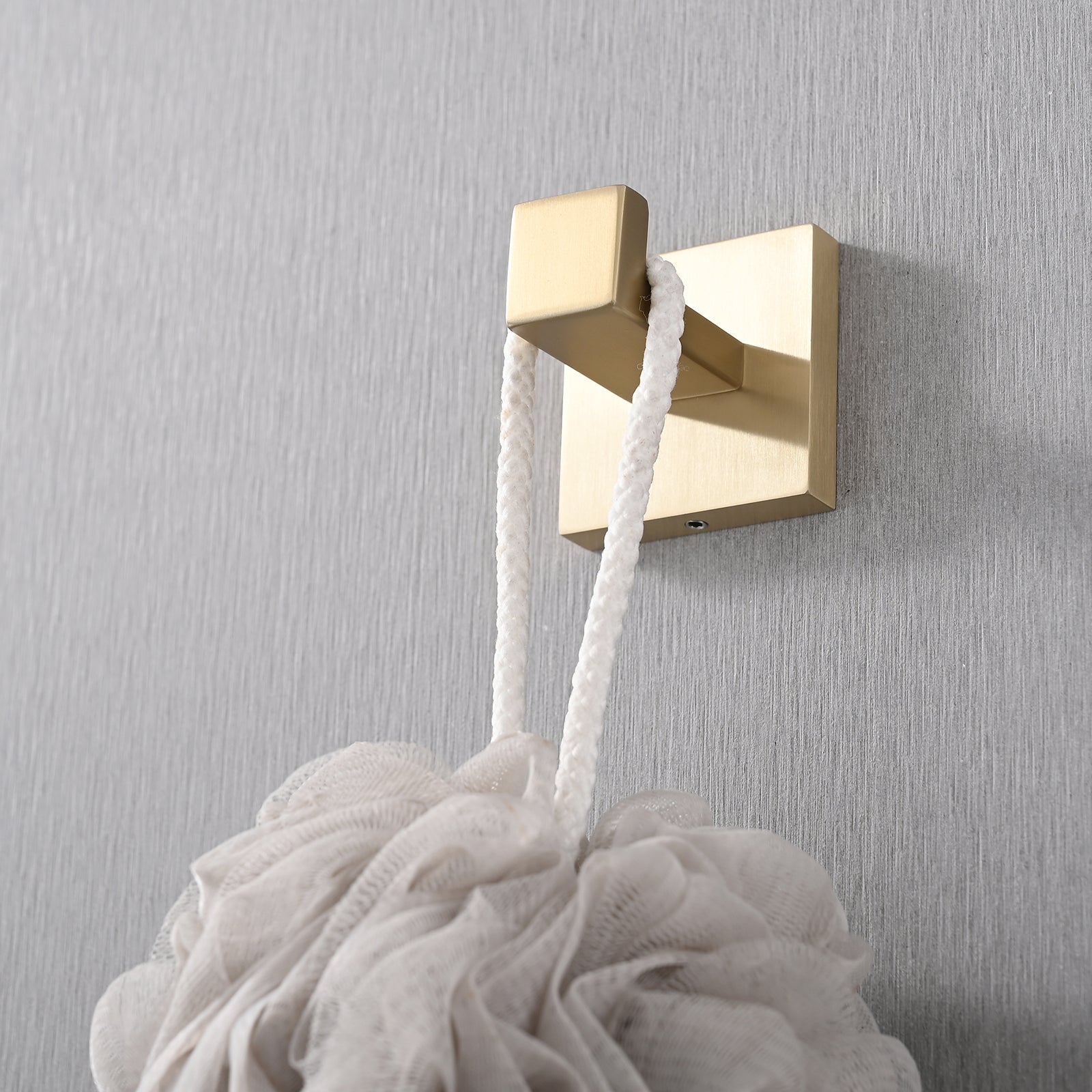 Brushed Gold 5-Piece SUS304 Bathroom Hardware Set – Towel Bar, Ring, Hooks & TP Holder, Modern Rustproof