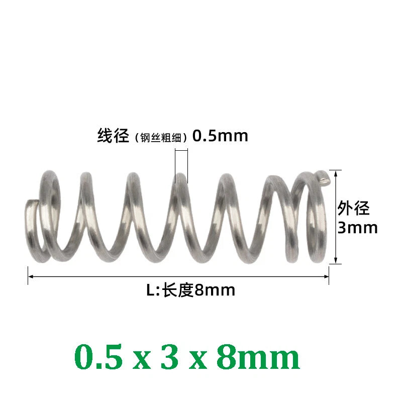 Compression Spring 0.2-0.5mm Wire Diameter Pressure Small Spring Stainless Steel