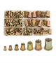 166Pcs Rivet Nuts Flat Head Threaded Rivnuts Knurled Head Nutserts M3 to M12 Kit