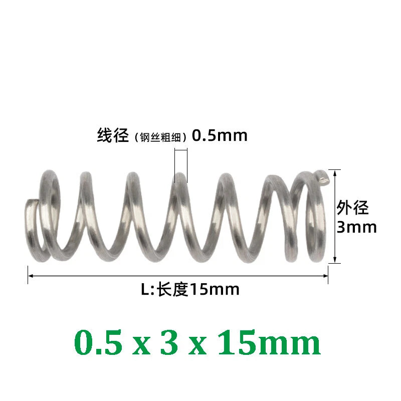 Compression Spring 0.2-0.5mm Wire Diameter Pressure Small Spring Stainless Steel