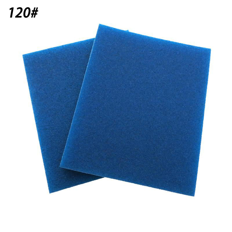 100x120mm Wet & Dry Sponge Blue Sandpaper Block 100#-240# Double Sided Polished