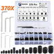 370pcs Black Allen Head Socket Hex Grub Screw Set Screw Assortment Kit Allen Key