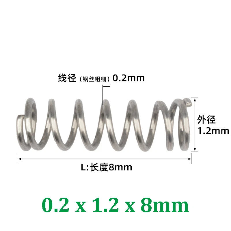 Compression Spring 0.2-0.5mm Wire Diameter Pressure Small Spring Stainless Steel