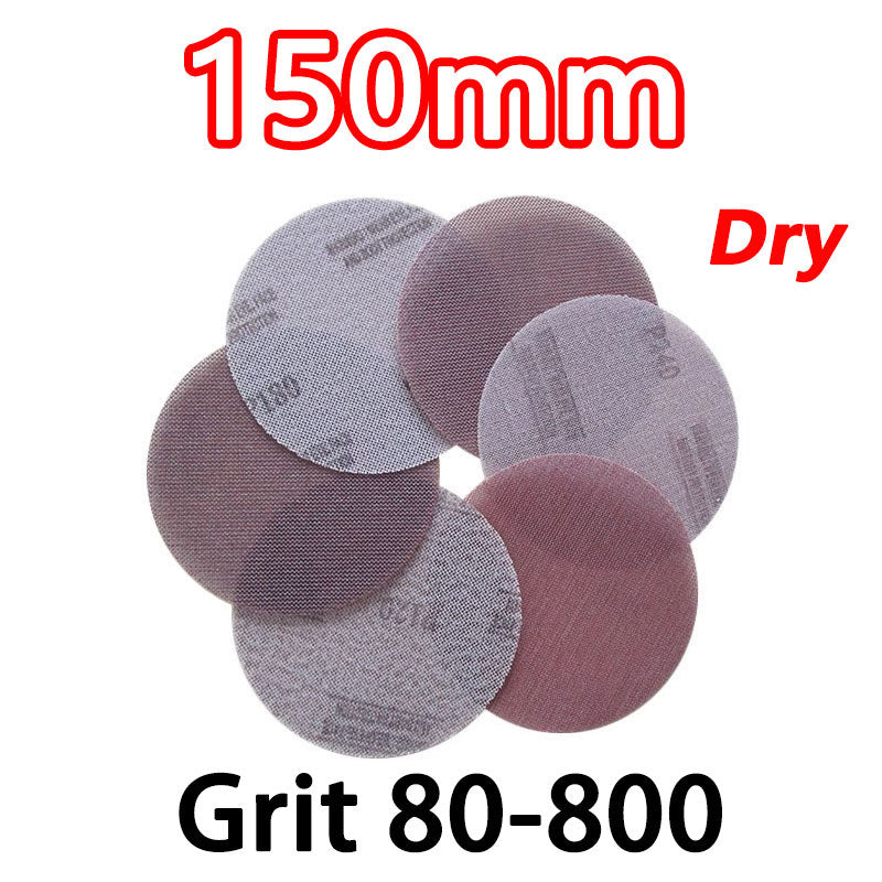 150mm 6" Dust-Free Mesh Sanding Discs Sandpaper Grit 80 120 180 240 320 - 800