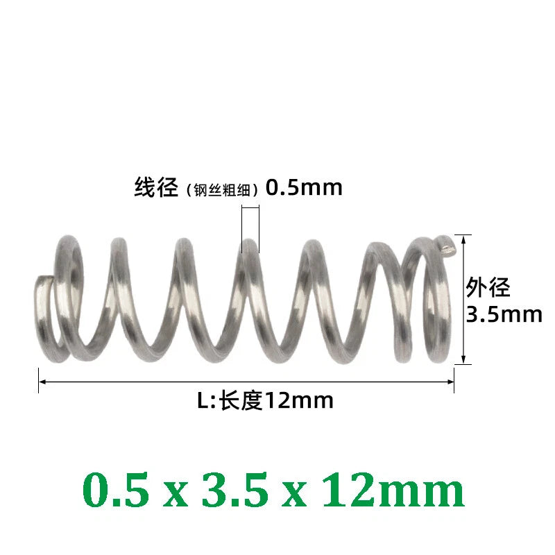 Compression Spring 0.2-0.5mm Wire Diameter Pressure Small Spring Stainless Steel