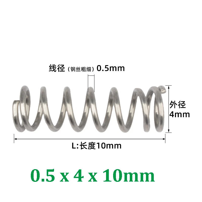 Compression Spring 0.2-0.5mm Wire Diameter Pressure Small Spring Stainless Steel
