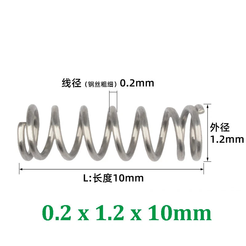 Compression Spring 0.2-0.5mm Wire Diameter Pressure Small Spring Stainless Steel