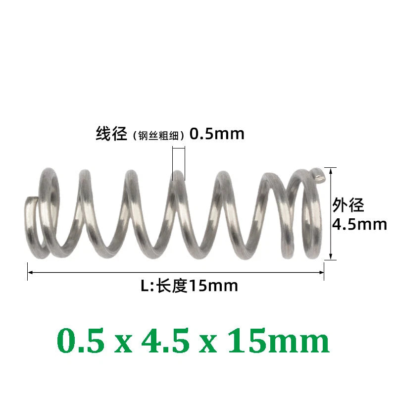 Compression Spring 0.2-0.5mm Wire Diameter Pressure Small Spring Stainless Steel