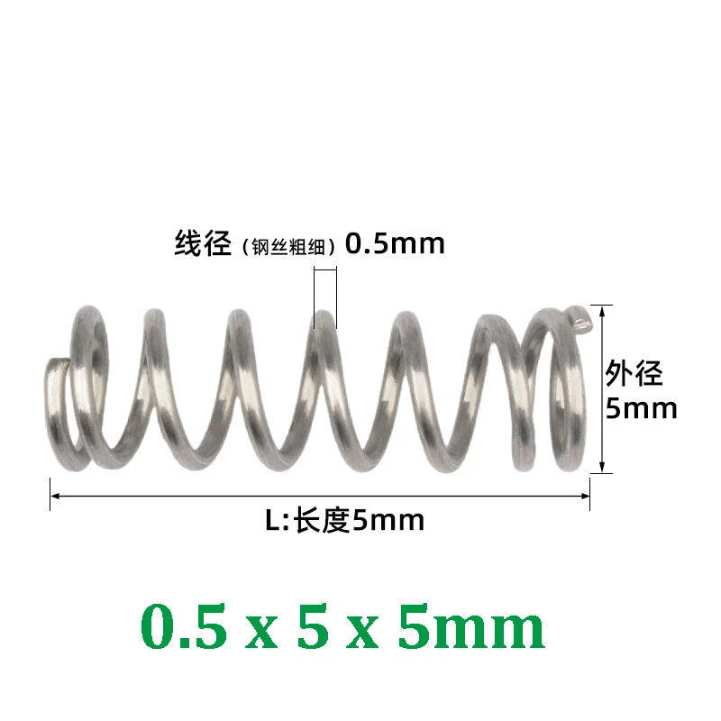 Compression Spring 0.2-0.5mm Wire Diameter Pressure Small Spring Stainless Steel