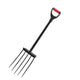 5 Tines Garden Fork Tool Metal Handle 41 in Spading Pitchfork Y Grip Heavy Duty
