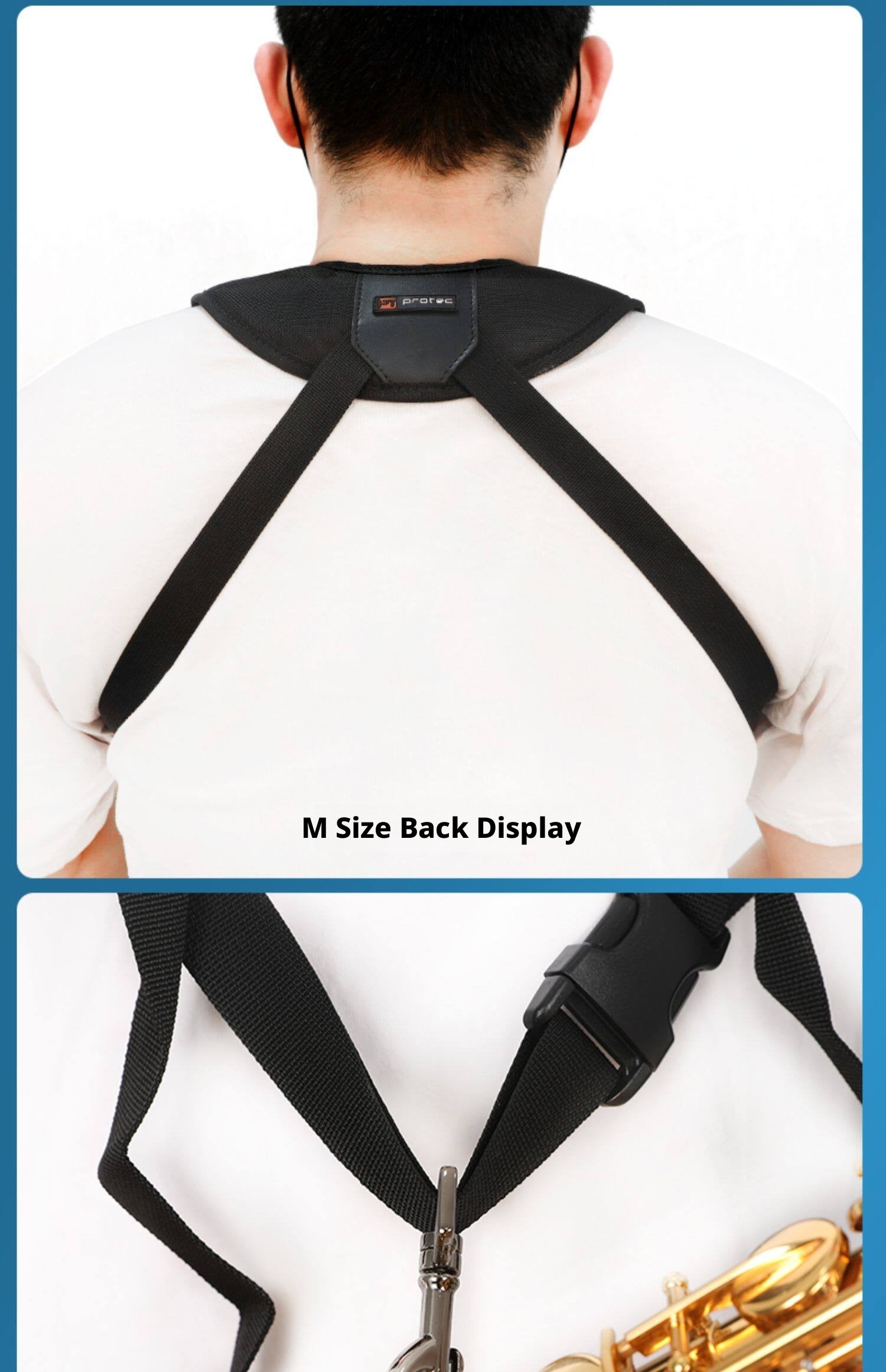 Pulutai PROTEC A306 Ergonomic Saxophone Double Shoulder Strap - Neck Relief, Breathable, 2 Sizes