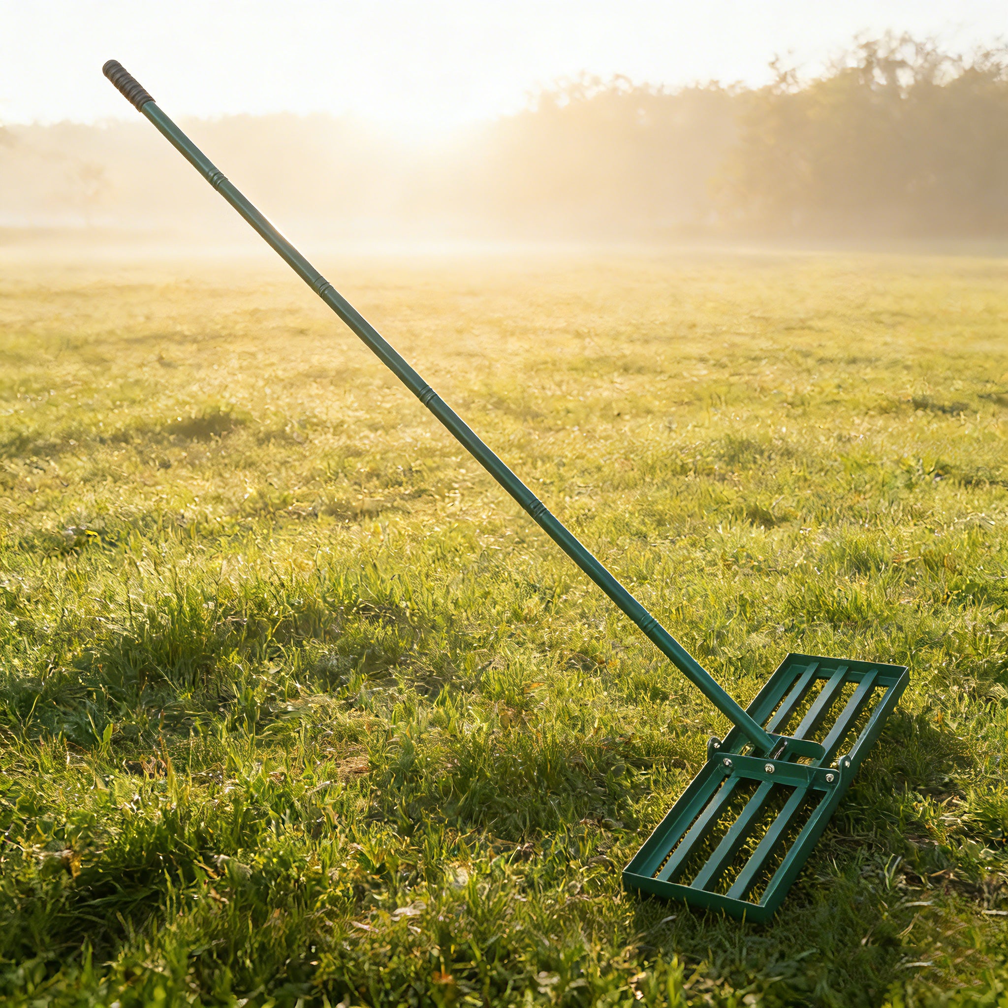 Garden backyard farmland golf course compost sand leveling with 79.5 long handle heavy duty tool lawn leveling rake