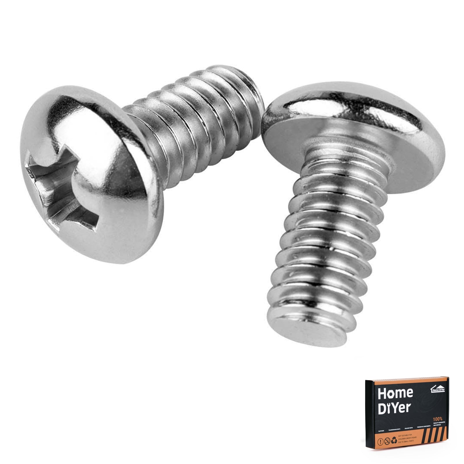 A2 Stainless Steel Pozi Pan Machine Screws – Pozidrive Bolts M2 to M4 | DIN 7985 （100Pcs）
