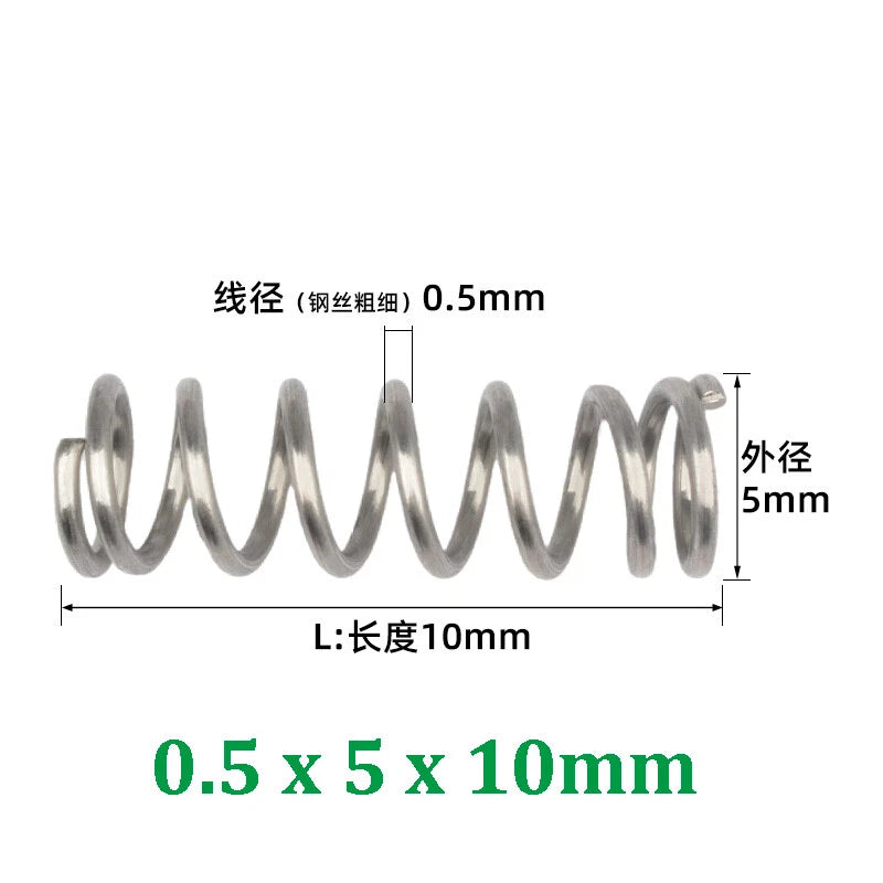 Compression Spring 0.2-0.5mm Wire Diameter Pressure Small Spring Stainless Steel