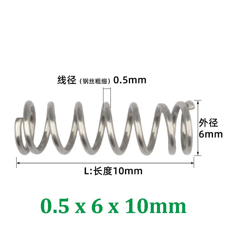 Compression Spring 0.2-0.5mm Wire Diameter Pressure Small Spring Stainless Steel