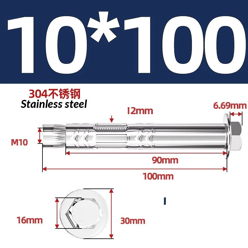 Stainless Steel Masonry Concrete Expansion Anchor Bolt — M6 M8 M10 M12 M16 | 304 & 201 SS