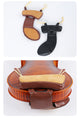 Deinmei Sheepskin Violin Shoulder Pad & Chin Rest Cushion – Breathable, Pressure‑Relieving (4/4 to 1/16, Brown/Black)