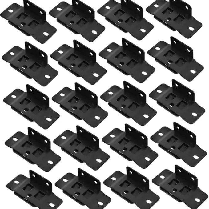 Stainless Steel L-Bracket Corner Connectors, 8-Pack with Screws
