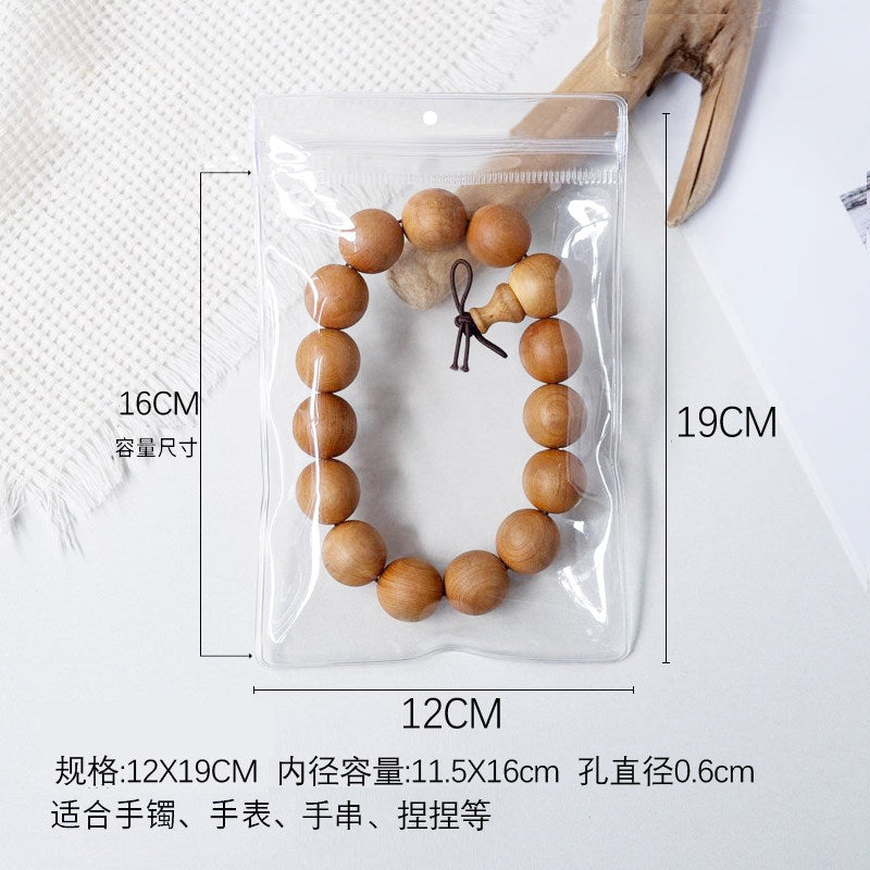 PVC Transparent Zip-Seal Hanging Display Bags – Jewelry, Earring & Jade Storage with Hang Hole