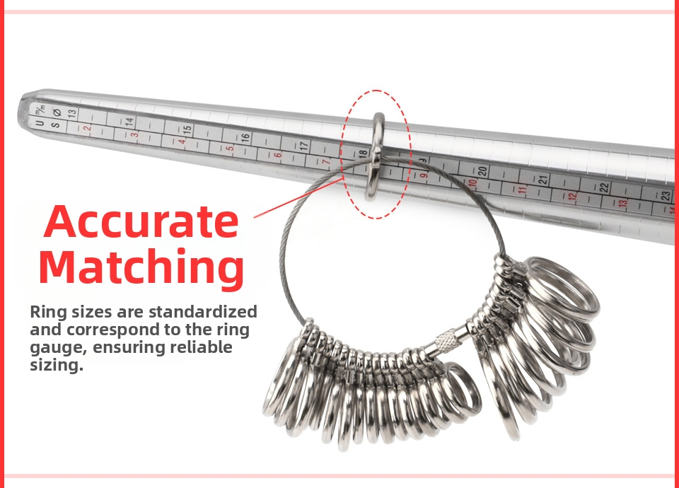 Ring Sizer & Mandrel Set – US Ring Size Measurement Tool with Alloy Ring Gauge & Aluminum Mandrel (0–13 / 0–15)