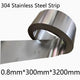 1 Pcs 0.8mm*300mm*3200mm 304 Stainless Steel Thin Plate Band Foil Sheet