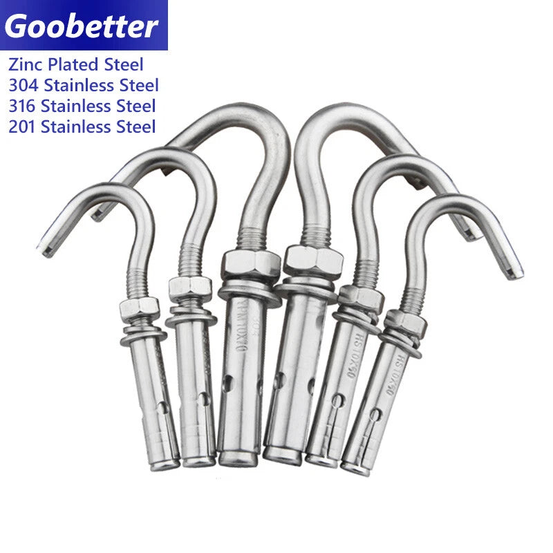 Hook Bolt Shield Anchor Expansion Bolts M6 M8 M10 M12 – Heavy Duty Wall Anchors