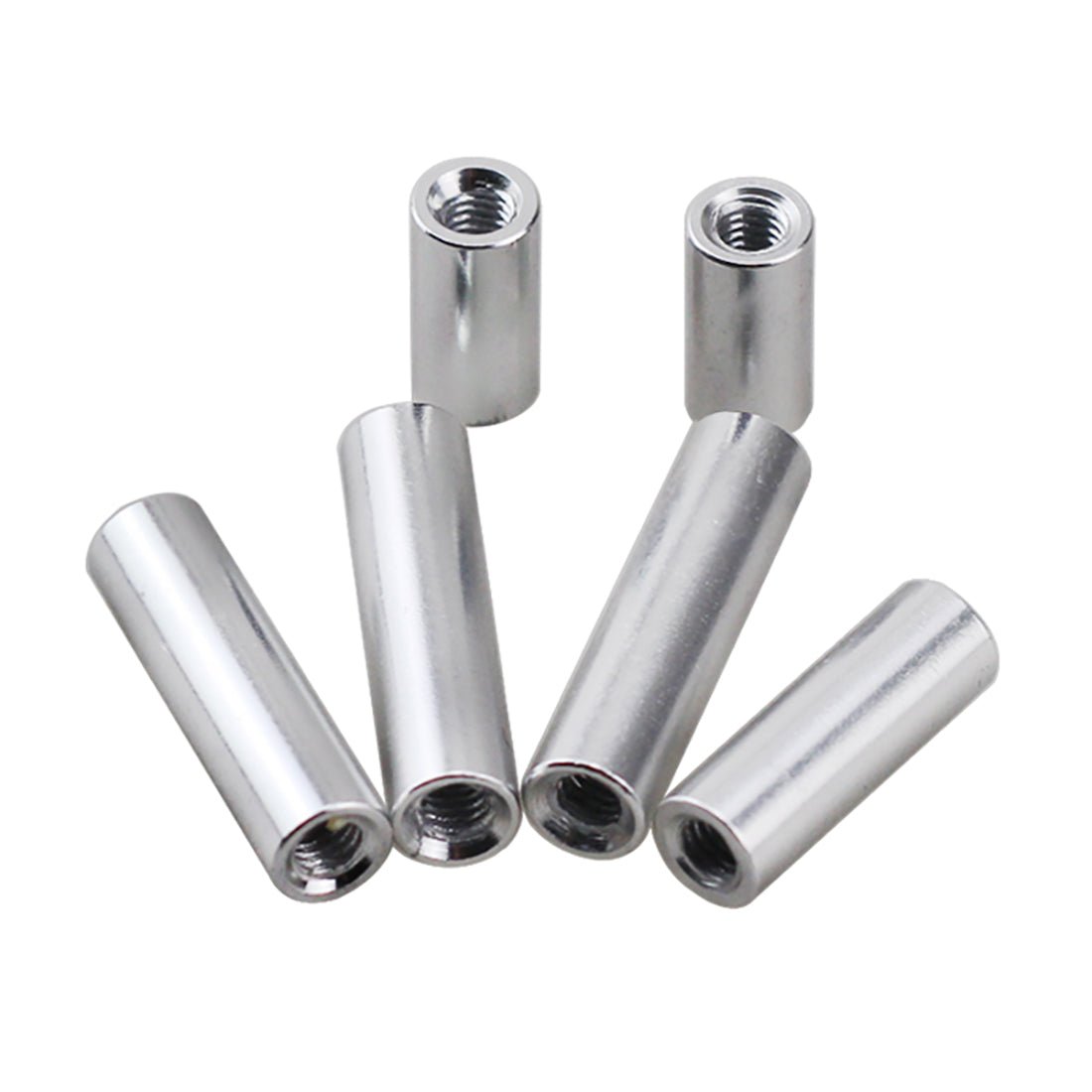 M2 M2.5 M3 Aluminum Alloy Thread Sleeve Rod Bar Stud Round Connector Tube Long Nuts - HomeDIYer