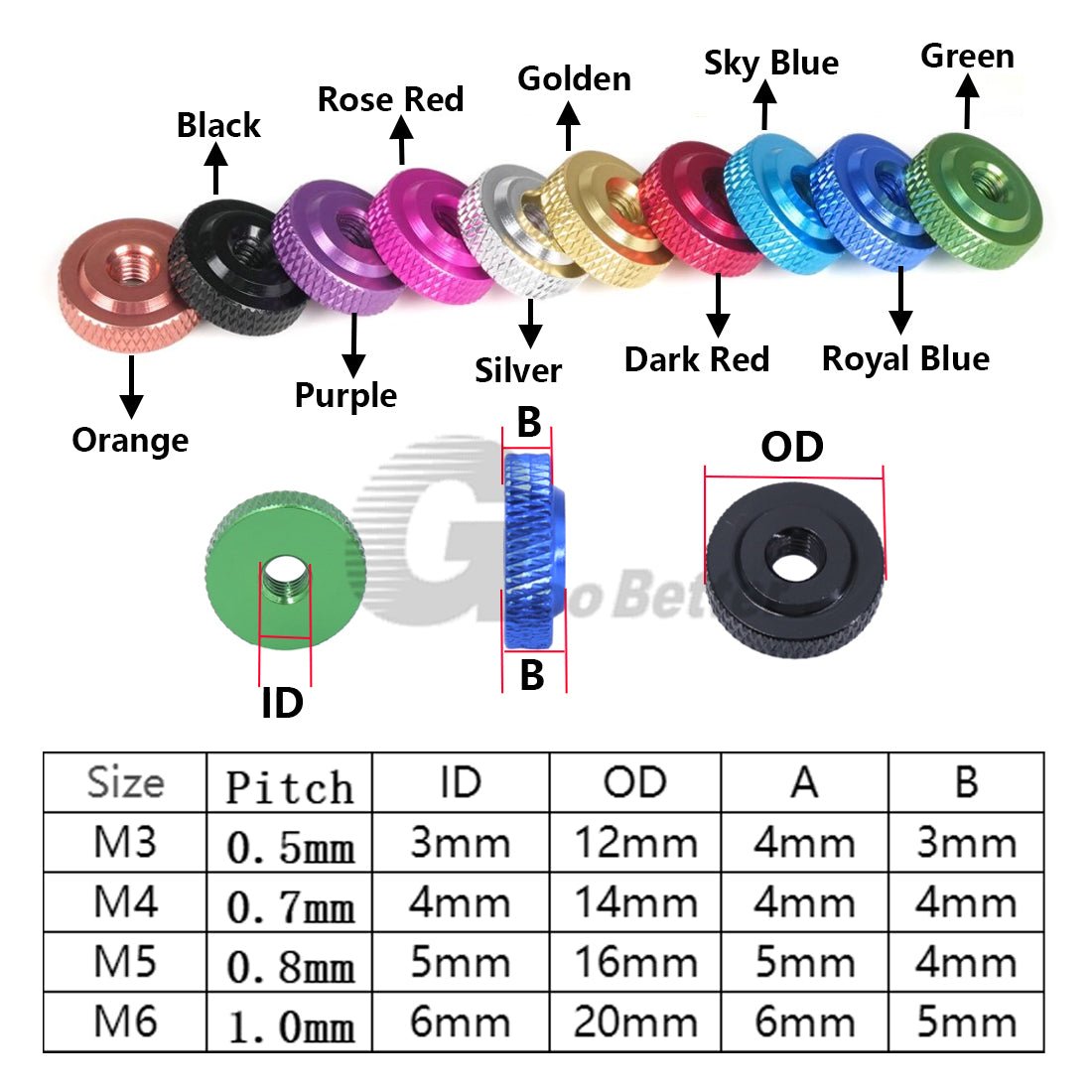Knurled Thumb Nut Aluminum Alloy Thin Type Hand Grip Knob M3 M4 M5 M6 Thumb Nuts - HomeDIYer