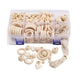 416 Pcs Natural Round Wood Beads Combination Set for DIY Crafts Garland Jewelry