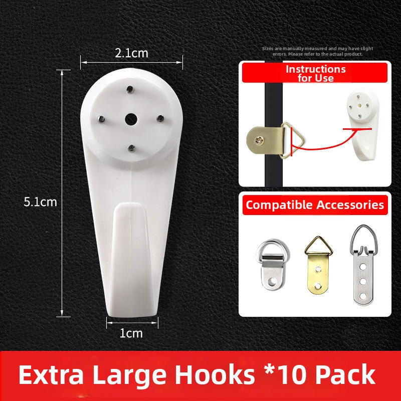 Invisible No-Drill Wall Hooks – Damage-Free Picture Hanging Nails for Frames & Wedding Photos