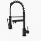Kitchen Faucet with Pull Down Sprayer, Touch On Single Handle 2- Function Stainless Steel Spring Neck, Single Hole Installation for Residential, Commercial, RV, Bar & More, Matte Black