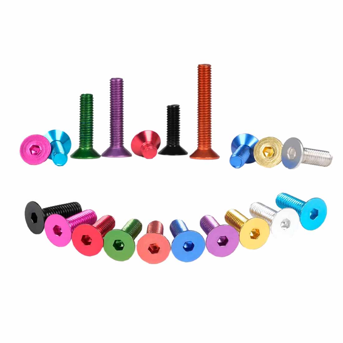 M3 Aluminum Alloy Countersunk Bolts Allen Socket Screws Anodized DIY Model - HomeDIYer