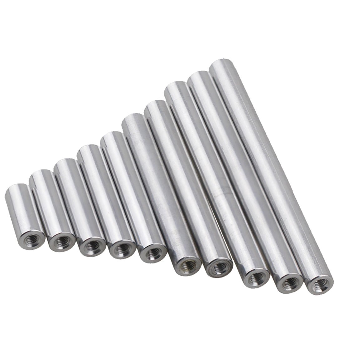 M2 M2.5 M3 Aluminum Alloy Thread Sleeve Rod Bar Stud Round Connector Tube Long Nuts - HomeDIYer