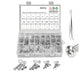 820 Pcs Stainless Phillips Pan Head Machine Screws Nuts Washers Assortment Set