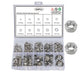 #4 #6 #8 #10 #12 1/4 5/16 3/8 1/2 160Pcs 304 Stainless Steel Hex Nuts Assortment Set